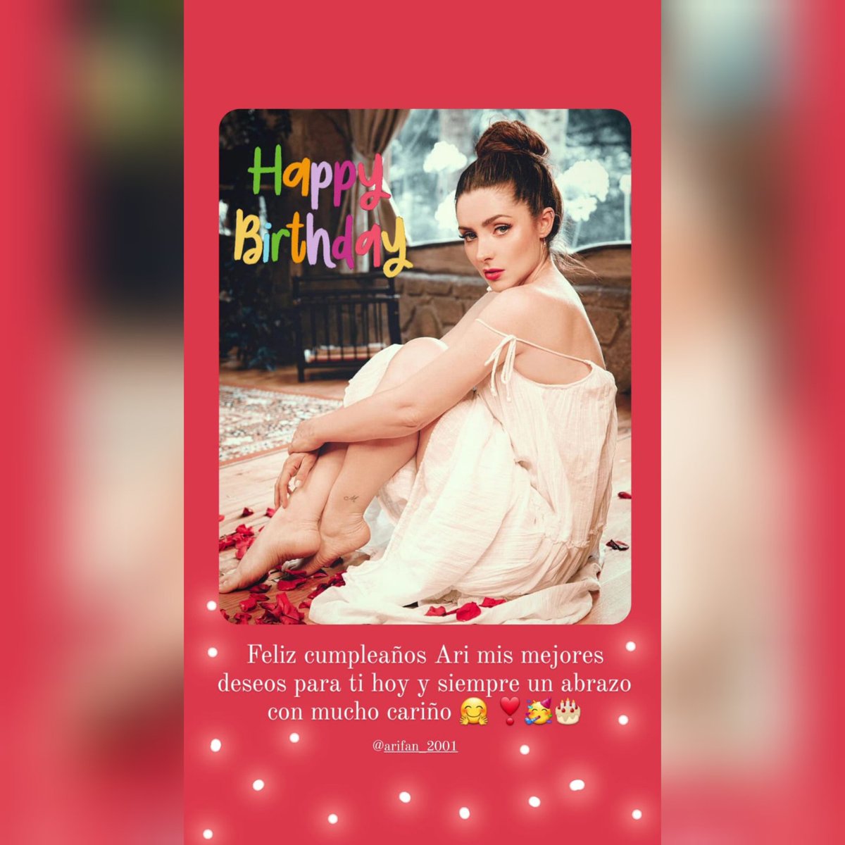 AriLovers_Inter's tweet photo. Hoy es un día muy especial pues es el cumpleaños de nuestra hermosa #ariadnedíaz 

De parte de todo #Arilovers queremos desearte un MUY Feliz cumpleaños!!!

Esperamos te la pases increíble 😘😘🎂🎂🎂🥳🥳🥳 https://t.co/a7lTICm1PJ