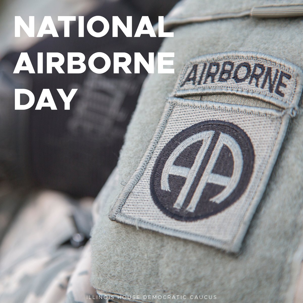 RepAGC's tweet photo. Today is National Airborne Day. Airborne forces are ground troops that can be deployed from aircraft. These brave people risk their lives in service to our nation. Thank you!
#thankyouforyourservice #nationalairbourneday #supportourtroops #il22nddistrict #BuildingCommunityIn22 https://t.co/YswEOnqprS