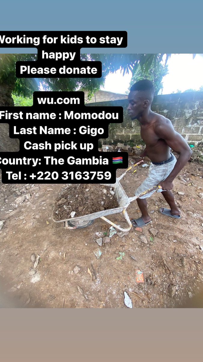 GigoModou's tweet image. wu.com
First name : Momodou 
Last Name : Gigo 
Cash pick up 
Country: The Gambia 🇬🇲 
Tel : +220 3163759
