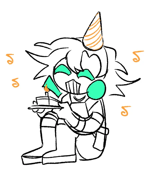 It was their birthday a few days ago. Featuring 's OC AI-chan as well. 