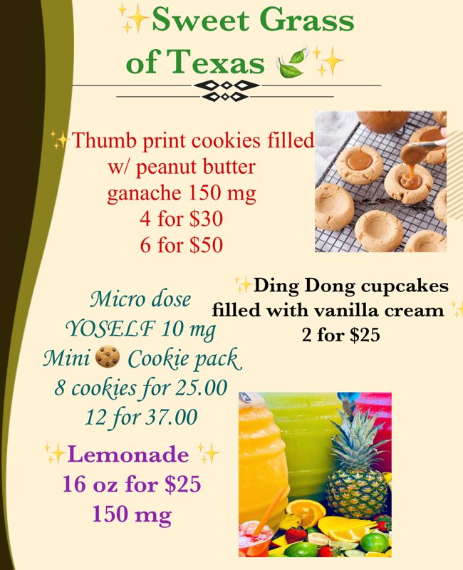 Good afternoon! 
It’s that summer time snackness, this Thursday 8/18 will be delivery! 🍪✨🍃✨