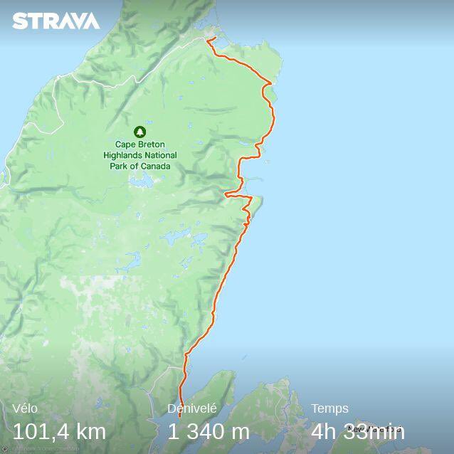 Linwood1979's tweet photo. Day one in the books. Overall a good day, but tired legs after Cape Smokey. 
https://t.co/o9vclwsgHy https://t.co/kffMJ4Fw0t