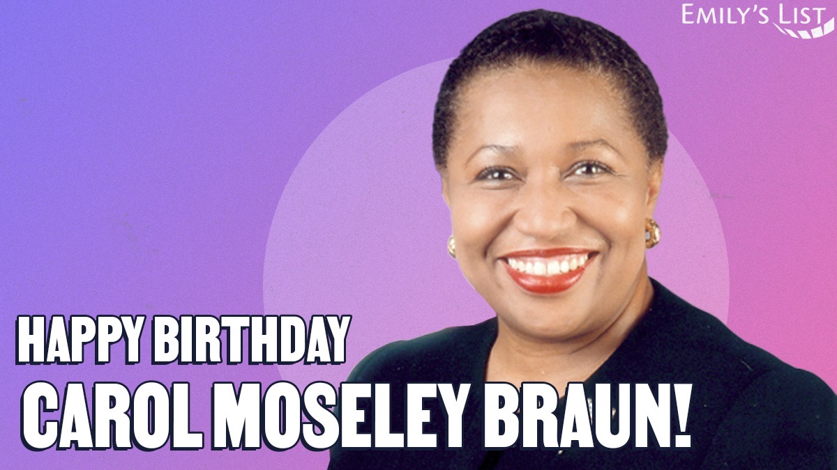 Happy birthday to Carol Moseley Braun! 
