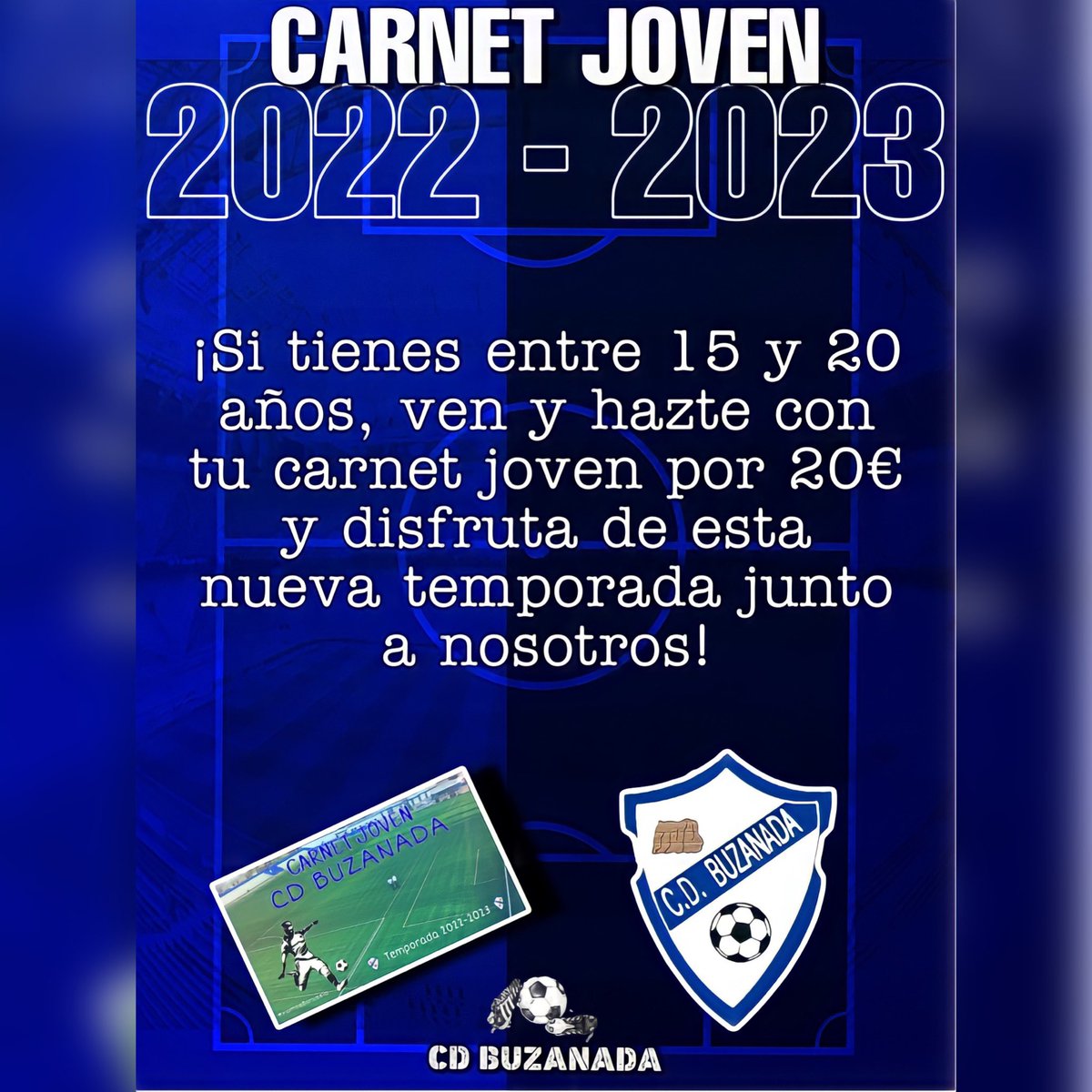 ¡CARNET JOVEN 2022-2023! 

⭕️Si tienes entre 15 y 20 años y quieres disfrutar del fútbol en el Clementina de Bello, no esperes a la que se avecina y hazte con tu carnet joven por 20€ y disfruta de toda esta nueva temporada 🏟

✔️ ABÓNATE ⚪️🔵 

#VamosBorussia 
#TodosAlClementina