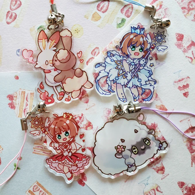Item Promo Time!! Rocket Beat charms available on my  shp! Printed on clear (heh) acrylic and comes with a jingley bell!! 