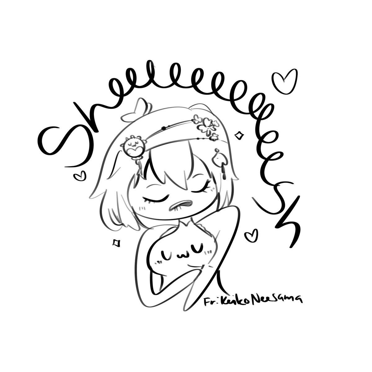 KeikoNeesama's tweet photo. Quick doodle for my new friend @YangCheese_ 

🫦🫦🫦🫦🫦 https://t.co/ffEMNjZjIF