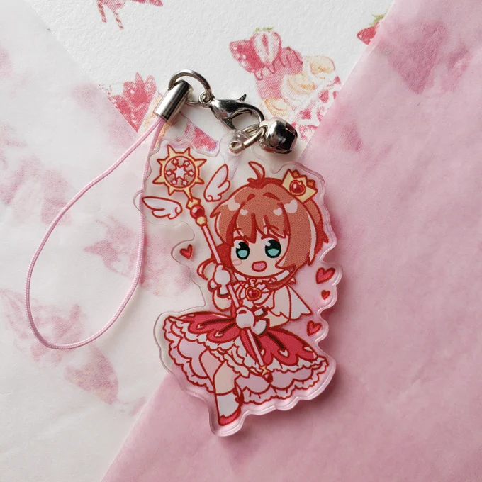 Item Promo Time!! Rocket Beat charms available on my  shp! Printed on clear (heh) acrylic and comes with a jingley bell!! 
