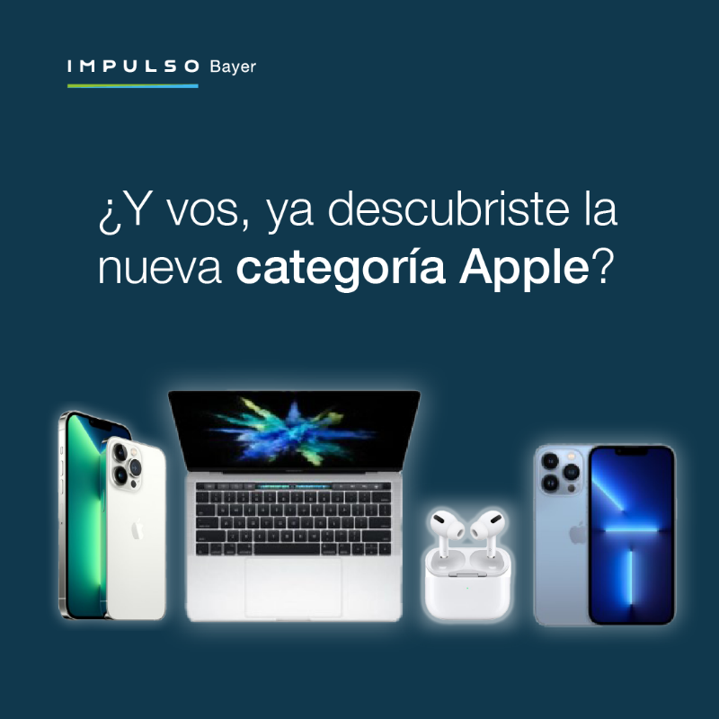 ImpulsoBayerAR's tweet photo. ¡NUEVAS INCORPORACIONES!
👉🏽 Canjeá tus puntos #ImpulsoBayer por productos Apple dentro de la plataforma @orbiaarg
¡Hacé click en la foto y descubrí más! 📱💻