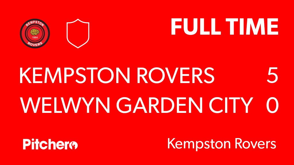 Kempston_Rovers's tweet photo. FULL TIME: Kempston Rovers 5 - 0 Welwyn Garden City
#KEMWEL #Pitchero
https://t.co/bvHXV9FKMS https://t.co/nwxq8GmkTH