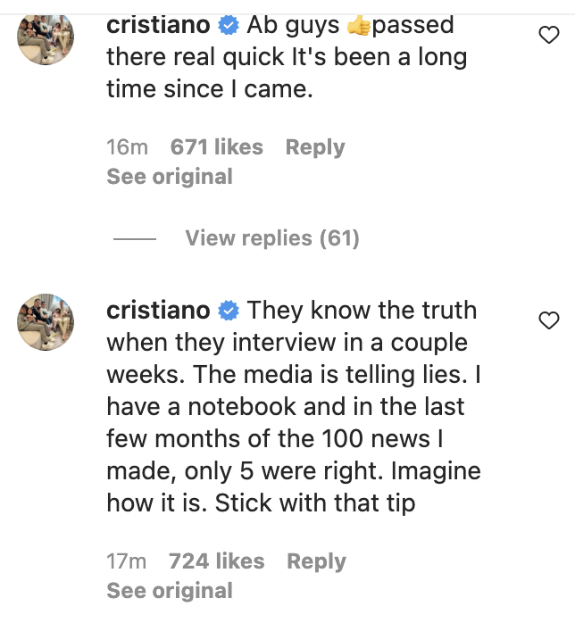 utdreport's tweet photo. Cristiano Ronaldo says the truth will come out when he gives an interview in a couple of weeks https://t.co/xGAiwZnCee