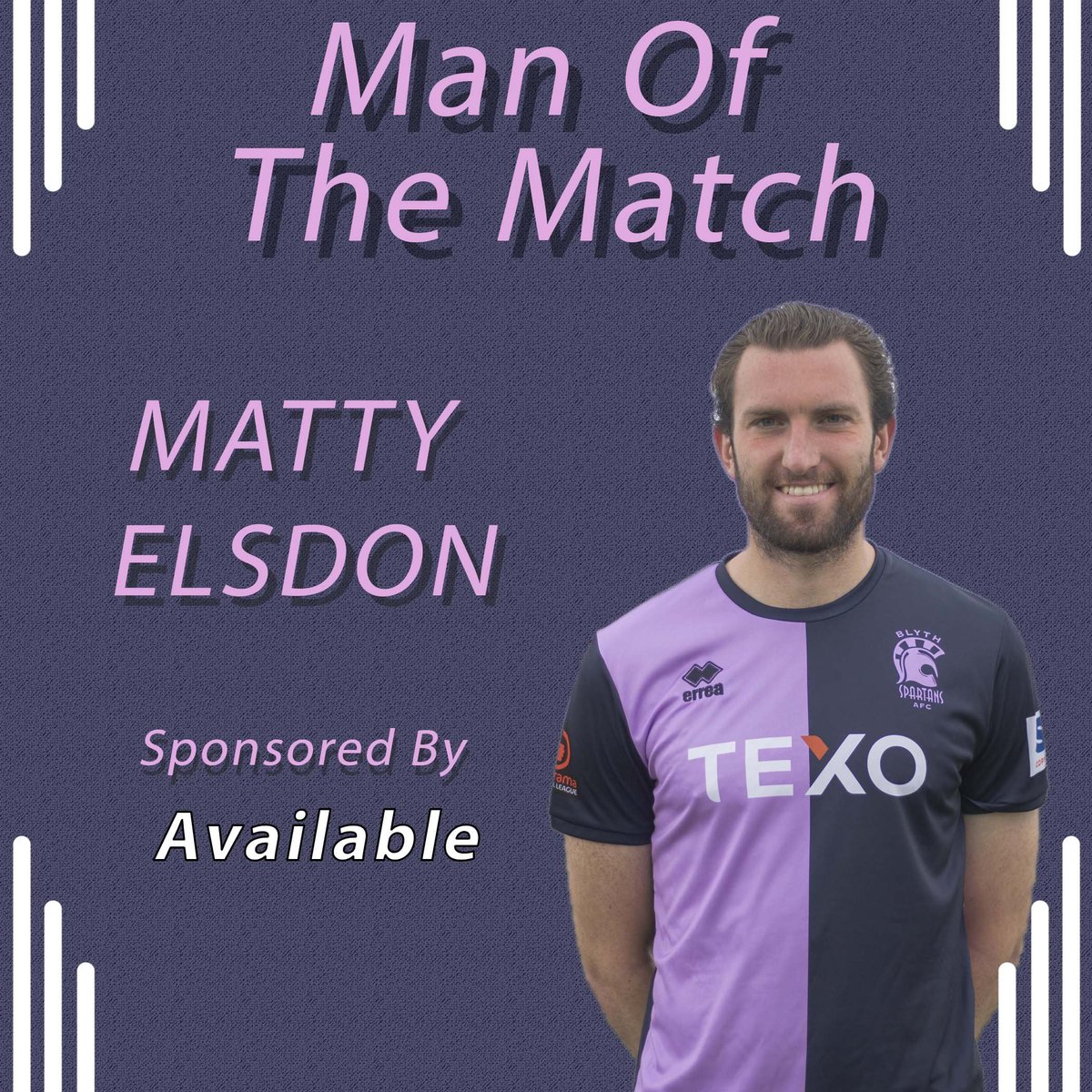 Blyth_Spartans's tweet photo. The Blyth Live man of the match is
Matty Elsdon

#HowayBlyth https://t.co/FeySu7iXuC