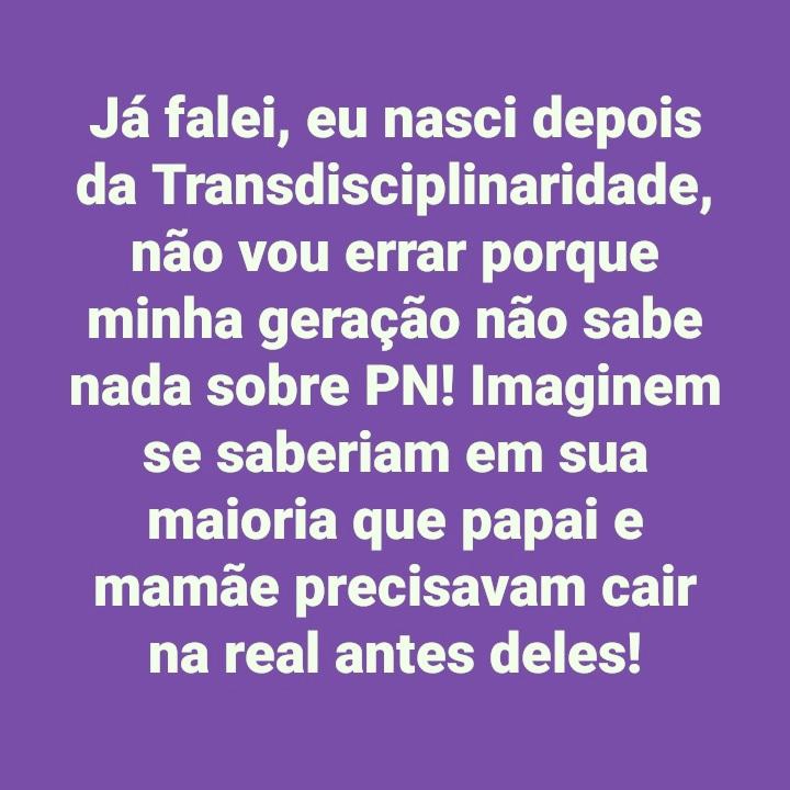 #Transdisciplinaridade
#paradigmaholístico
#terceiroincluído
#AuditoriaJá 
#direitoshumanos 
#Satyayuga 
#cpidobancocentraljá
#MarcoTemporalNão 
#antifascista 
#antiracismo
#UNIPAZ
#artestuckista
#antimanicomial
#aporofobianão
#AbolicionismoPenal
#psicofobiaexiste
#ACAB1312