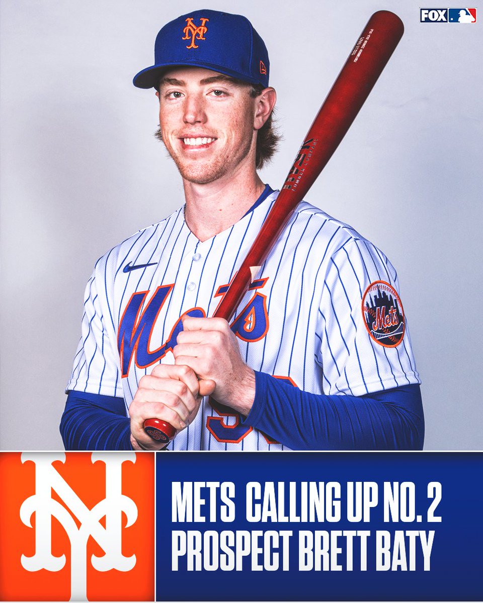 The New York Mets are calling up their second ranked prospect Brett Baty, via multiple reports. 

Baty was a first round pick in the 2019 MLB Draft.