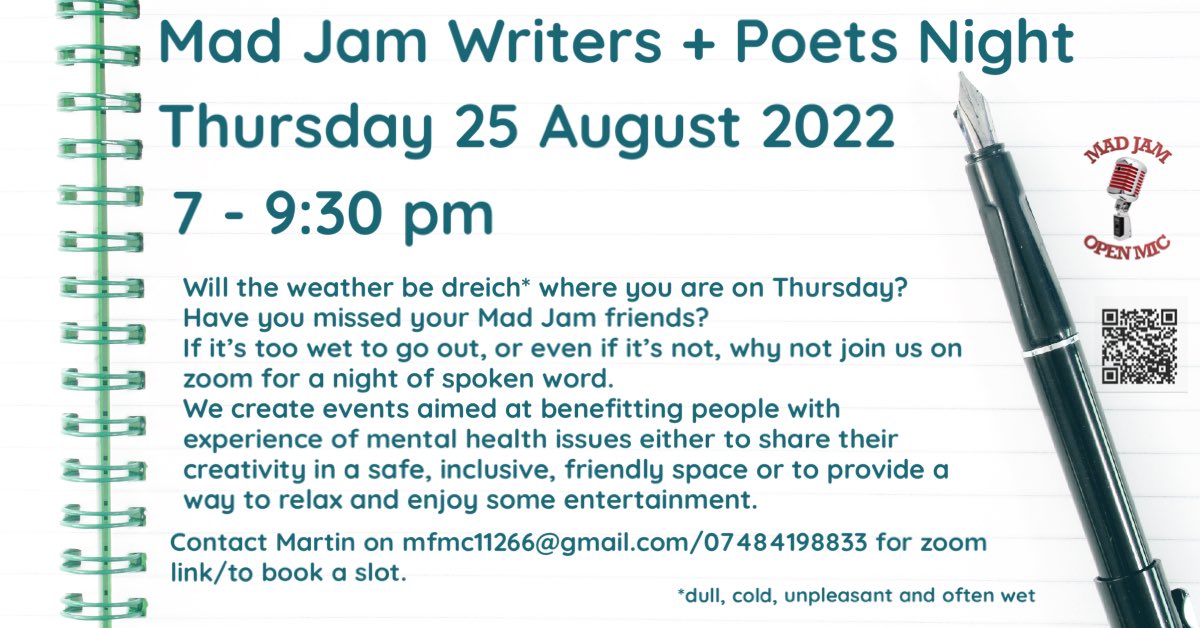 This…next Thursday. Plenty of time to chat about each other’s work in between readings. A really nice friendly wee event. 🗣✍🏻💬🙂. Pse share. <a href="/ByLeavesWeLive/">Scottish Poetry Library</a> #writers #poet #storytelling