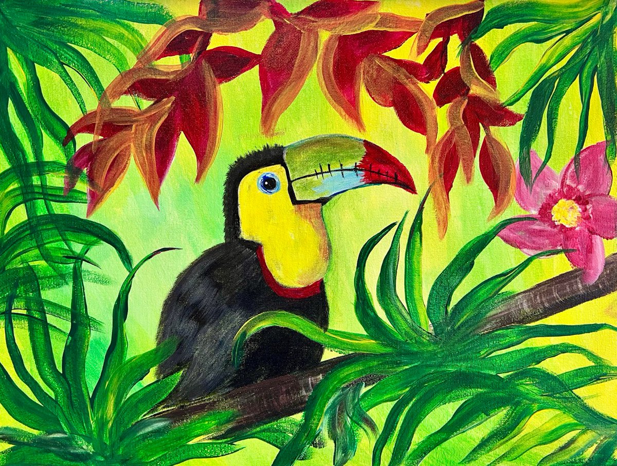 inspiredartwine's tweet photo. Join us Sat, 8/20 @ 6:30pm for the debut of “Keel Toucan.” 🌺🦜 With a little vino and artist juice, you tou-CAN paint this piece!!🍷 Register ➡️ https://t.co/JGv7jZUJ07 https://t.co/hLbgN7PLYS