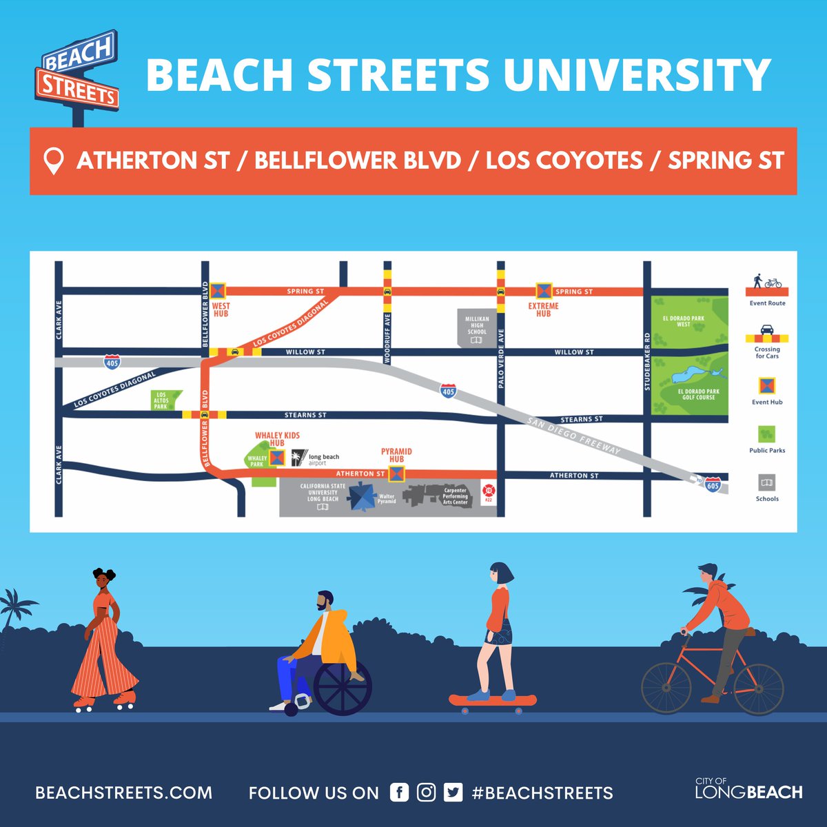 WE’RE BACK!!

Beach Streets University is coming NEXT MONTH!

Join us Saturday, September 17th from 10:00 AM - 4:00 PM on the Eastside of Long Beach!

For more info ➡️ longbeach.gov/beachstreets/