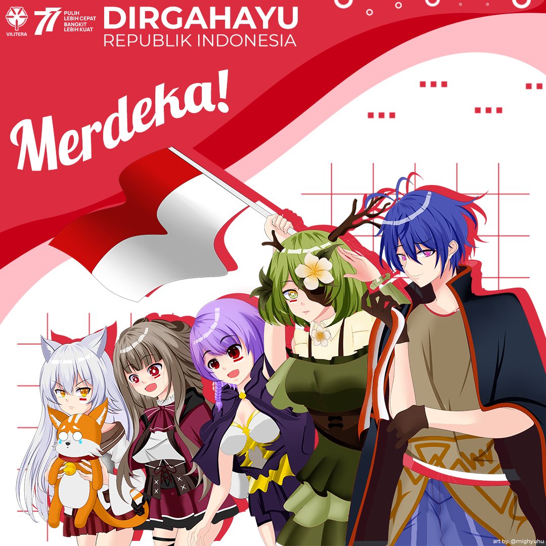 vilitera's tweet photo. Selamat Hari Kemerdekaan Republik Indonesia yang ke-77! Marilah terus berkarya dan menjadi kebanggaan Tanah Air yang menyebarkan hal-hal positif!
Dirgahayu Republik Indonesia ke-77.
MERDEKA!!!
#17agustus2022 #Merdeka #Vilitera #VtuberID #Dirgahayu #HUTRI https://t.co/hsdrTz0uZR
