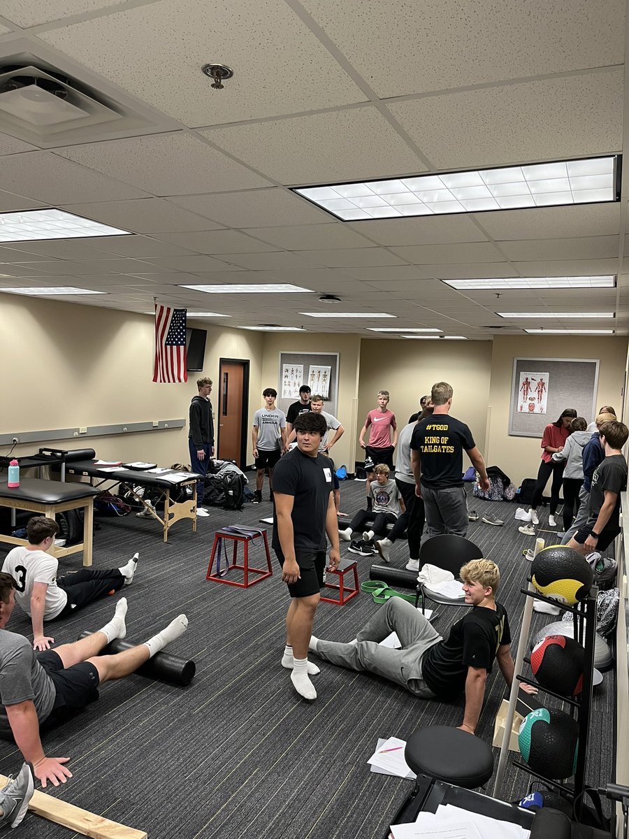 IPRATC's tweet photo. JHS Students did well in the Ankle Mobility Lab today! Learning how foot and ankle mechanics affect all aspects of movement. Also a few self-care activities to help! https://t.co/RWfu3Y4Njh