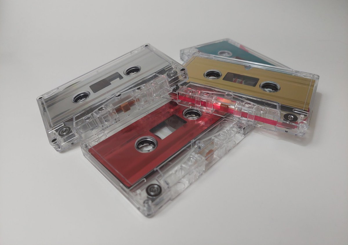 gettapeshere's tweet photo. Tuesday Tapes!
Foil Cassettes in Red, Silver, Gold and Turquoise!
Your Music to Cassette Tape!
#tuesdaytapes #cassetteculture #yourmusictotape #cassettecommunity #tapehead #tapeheads #retro #rollthetape #tapesnotdead https://t.co/okBoACY1sf