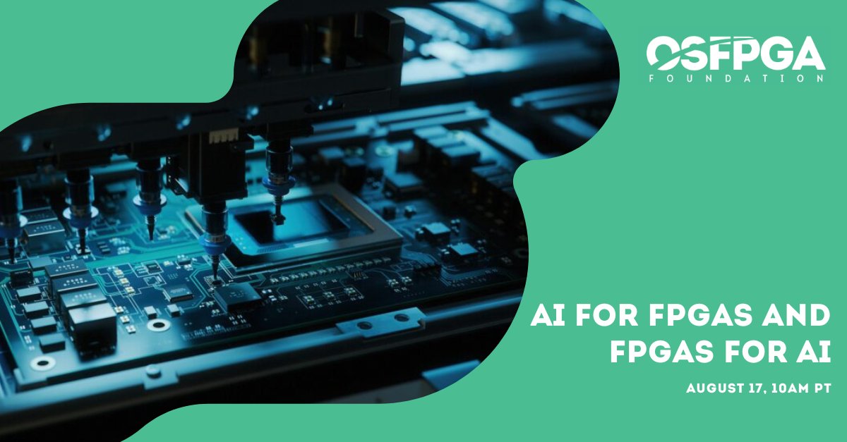 OSFPGA's tweet image. It's not too late to sign up for tomorrow's AI for FPGAs and FPGAs for AI webinar. Learn how FPGAs are optimized for modern AI workloads.
Aug. 17 at 10 a.m. PT.
bit.ly/3plRvBB
#FPGA #ArtificialIntelligence #webinar #semiconductor