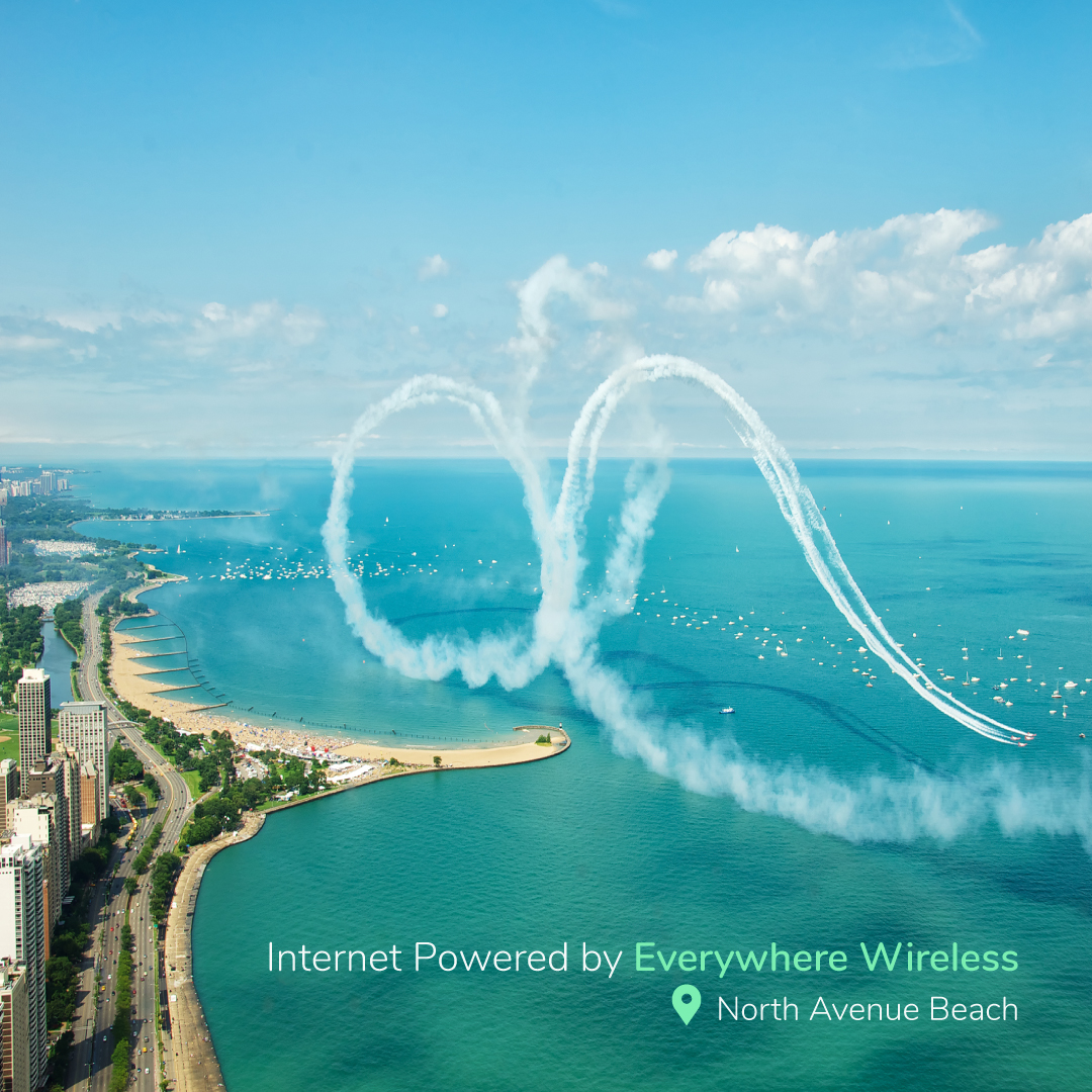EWInternet's tweet photo. Don't forget to make your last-minute plans for viewing the 2022 Air and Water Show this weekend! Enjoy our free internet on Chicago's beautiful beaches and experience hassle free, real time posting! 

#ChicagosFavoriteInternet #FastestInternet ​#Chicagoairandwatershow https://t.co/cPxFcI59zl