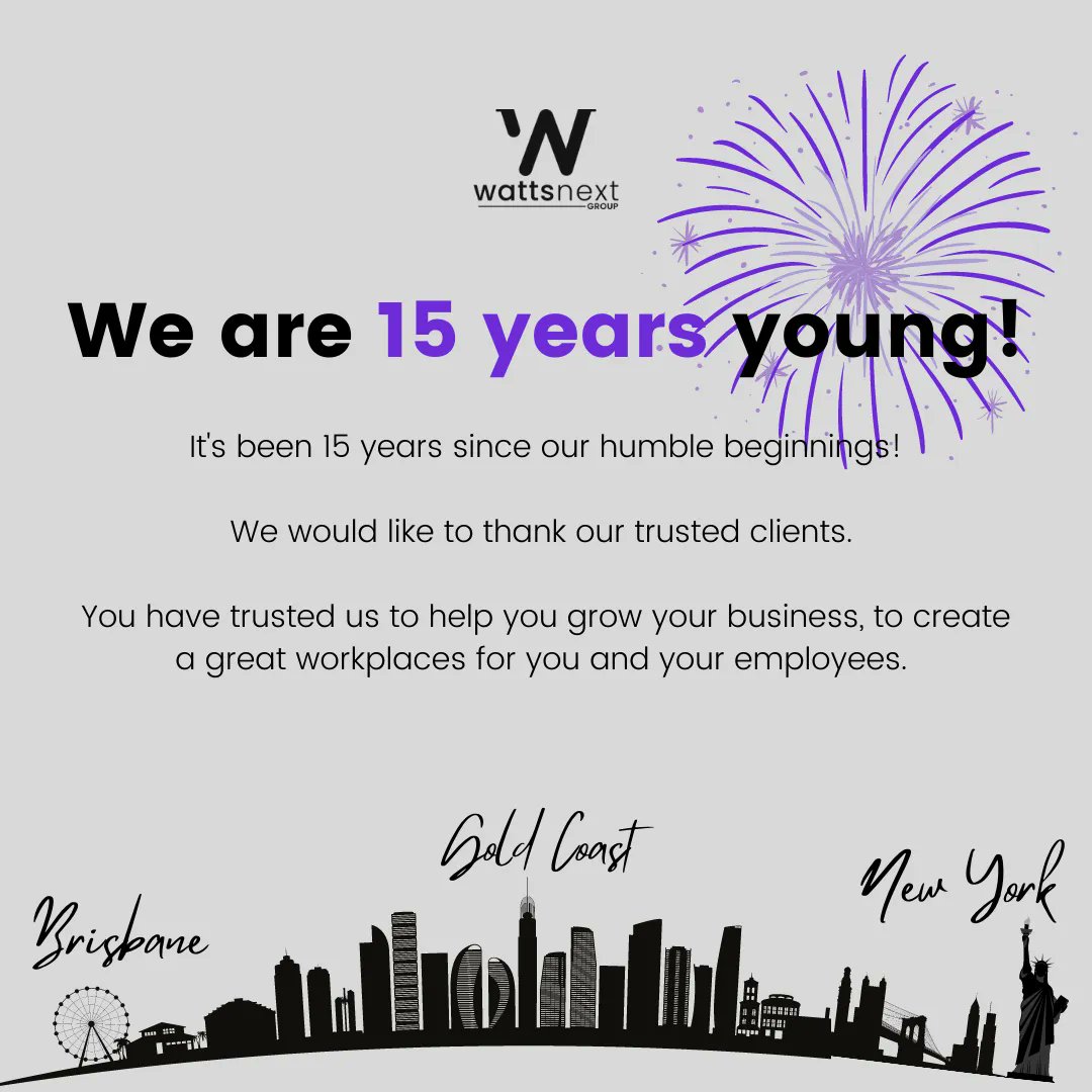 wattsnextBen's tweet photo. #wattsnext is celebrating its 15th birthday this year and we couldn’t be more proud. We are very thankful for all the businesses and communities we have impacted, the people that have made us who we are today, and most importantly our clients who have always been by our side. https://t.co/SiT4X9wb5E