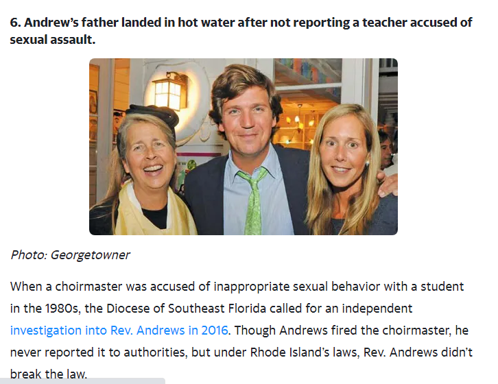 A1VerminRemover's tweet photo. @tomiahonen @politicalblond FYI, Tucker Carlson's father-in-law was accused of covering up student sex abuse at St George 'Christian' Academy. He now runs a 'consulting firm' where he recommends others to do his former job. 
Wonder if he helped place Gym Jordan for his coaching job...? https://t.co/K1FBKROdTs