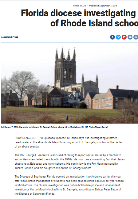 A1VerminRemover's tweet photo. @tomiahonen @politicalblond FYI, Tucker Carlson's father-in-law was accused of covering up student sex abuse at St George 'Christian' Academy. He now runs a 'consulting firm' where he recommends others to do his former job. 
Wonder if he helped place Gym Jordan for his coaching job...? https://t.co/K1FBKROdTs