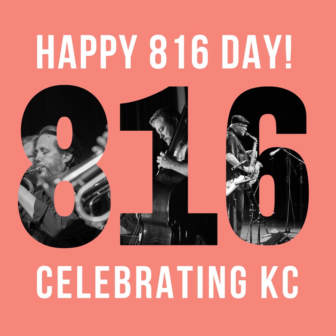 KCJazzOrch's tweet photo. Happy #816Day KC! Jazz is Kansas City, and Kansas City is jazz. We’re so proud and grateful to have been a part of KC’s jazz community &amp; arts scene at large for nearly 20 years now.
#kclocal #kcmo #kansascity #kc #816day https://t.co/aMA6C4lze6