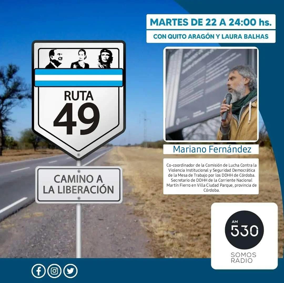 defierroradio's tweet photo. Ruta 49, El Camino de la Liberación 
🛣️4️⃣9️⃣ 🇦🇷

🎉 Subite a la Ruta de la Justicia Social 🎉
Conducen @quitoaragon  y @LauraBalhas 

Vamos a estar charlando con:
🎙️ @CachorroGodoy
🎙️ @pablojriveros 
🎙️ Mariano Fernández
🎙️ Noelia Nuñez 

¡De 22 a 24hs en @somosradioam530!
#Ruta49 https://t.co/84EaCAzY20