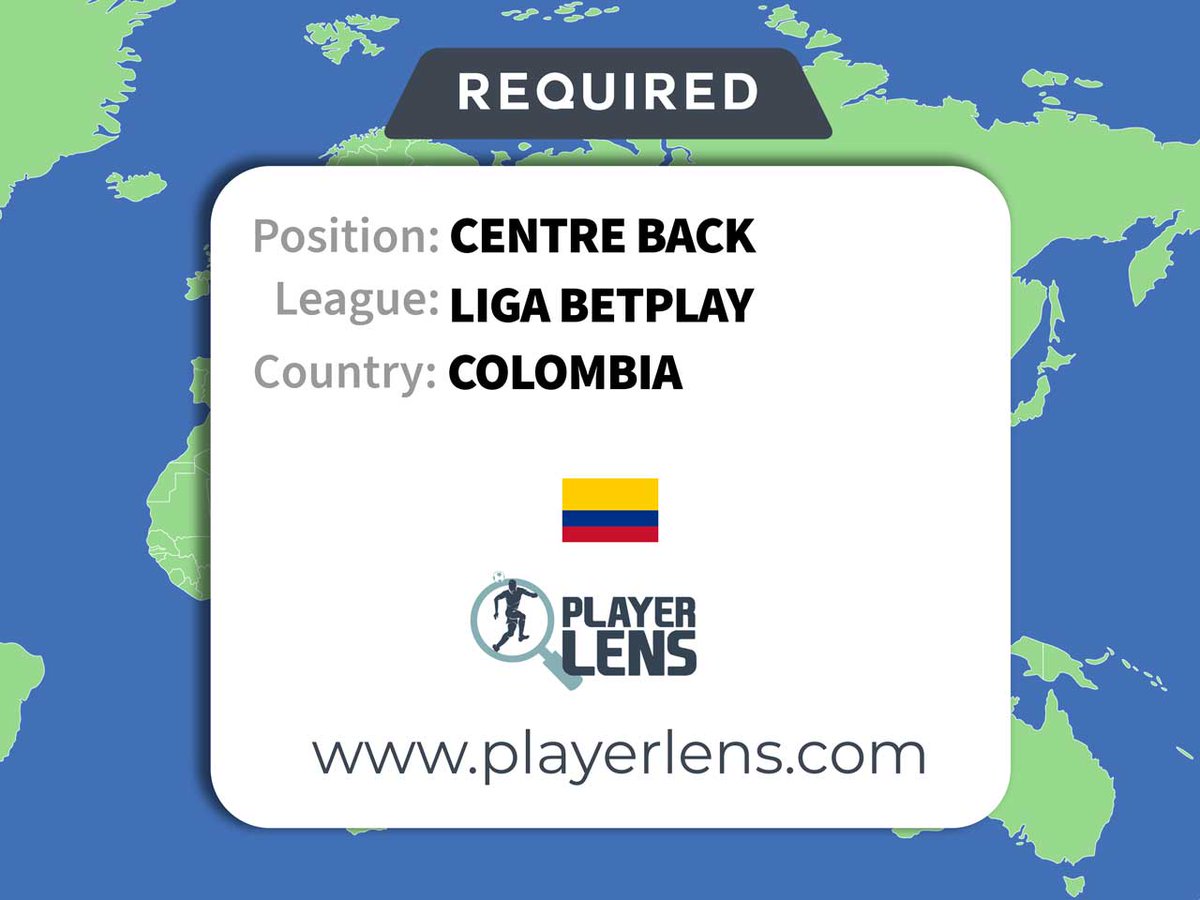 PlayerLENS's tweet photo. Centre back wanted in Colombia. Registered users of Player LENS can instantly be alerted to hundreds of playing positions just like this one.
Go to https://t.co/7osRLVPs1N to join. https://t.co/NqiKWAwXHZ