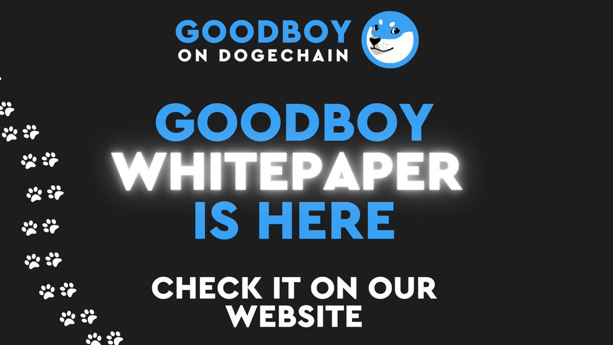 GoodBoy_DogeC's tweet photo. It's here!

Our Whitepaper has just been uploaded to our website at https://t.co/celWfgSVGM

Also waiting for replies from shelters we reached out to and will post our first donation ASAP! 

#goodboy #Dogechain #memecoin #Crypto https://t.co/J62WHmUral