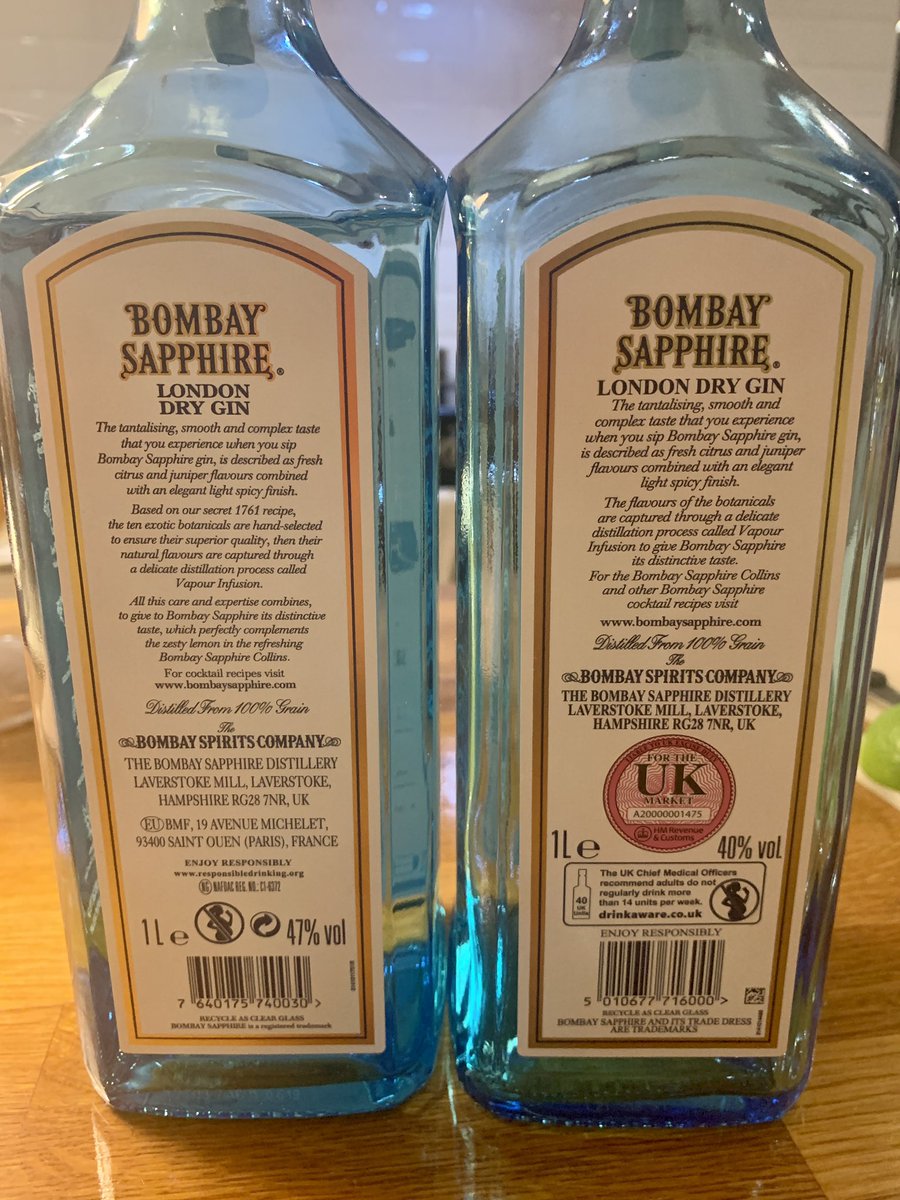 SaraThornton1's tweet photo. So… just back from the holibobs with some duty free. Did we all know that this was thing? Talking of course about the difference in alcohol content… #exportstrength https://t.co/CEefvVVFS3
