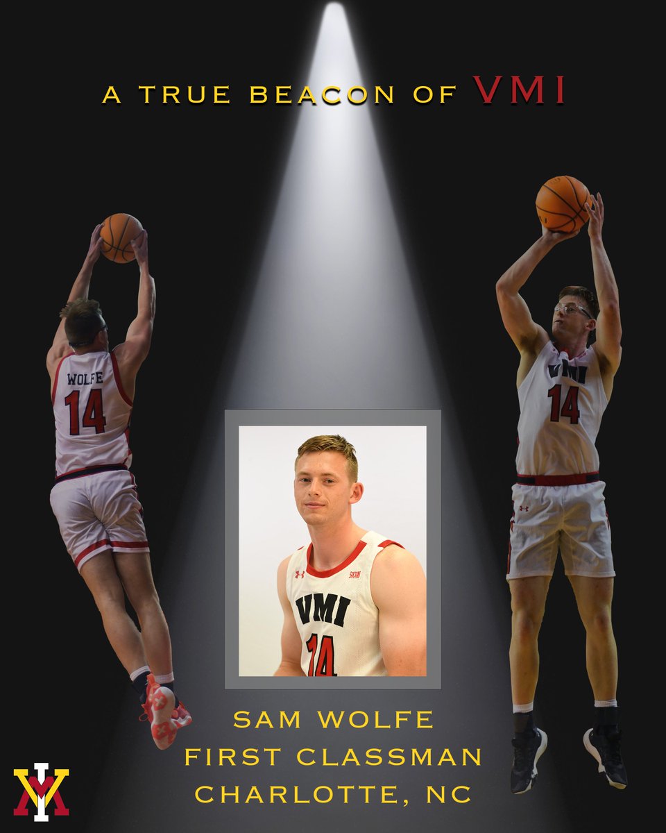 Congratulations to VMI Basketball's very own Sam Wolfe! Over the summer, Sam completed the MCAT, scoring in the 86th Percentile! A great representative for the program on and off the court! #RunAsOne