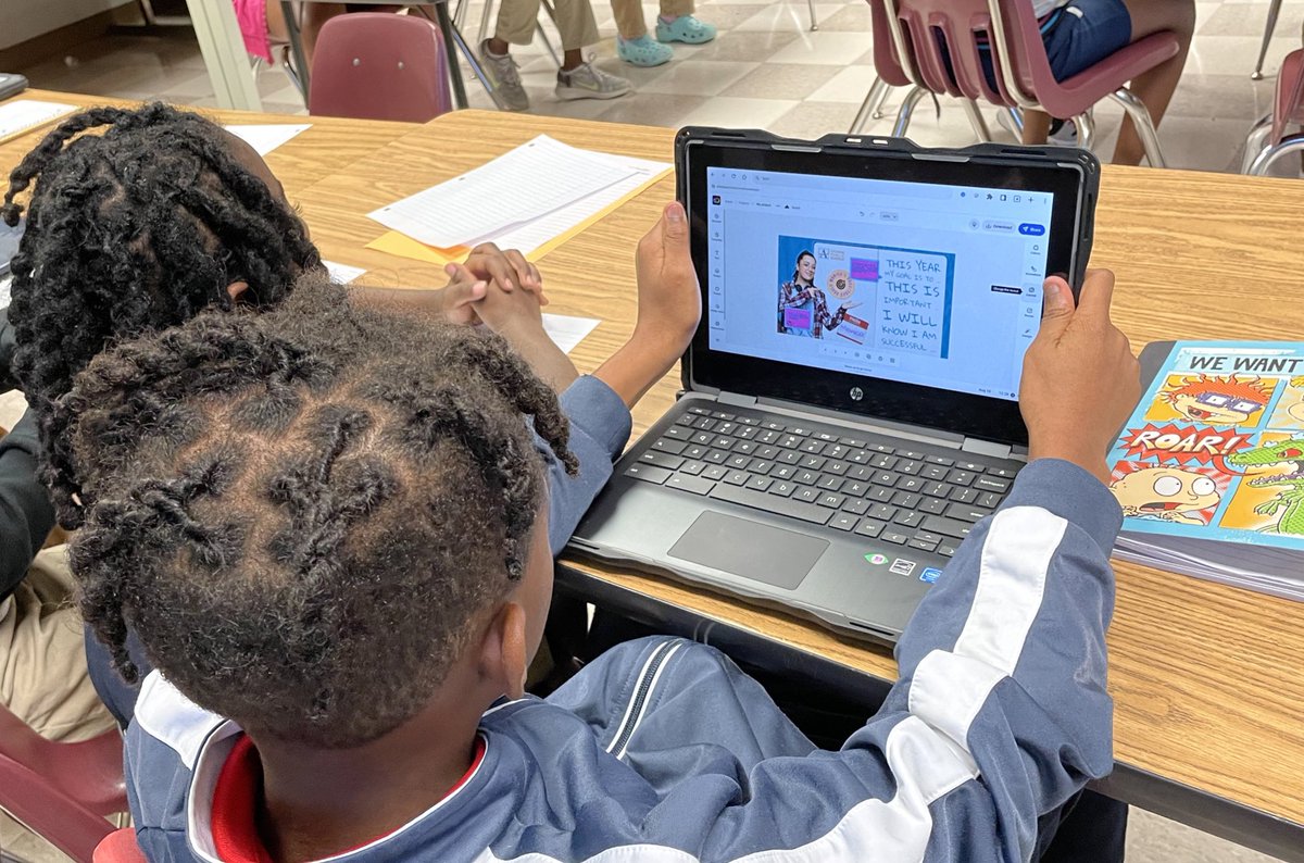 ksuITerin's tweet photo. Working on our #goalsetting for the school year @EdElements @AdobeExpress #NewYouIn22 @APSInstructTech @ahrosser @apsupdate @apsitnatasha @APSacademics #APSacademics #APSITInspires @MilesIBPYP @EunaMcGruder https://t.co/yf3PUJZ4aT