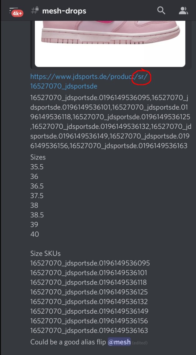 Stop leaking my monitor pings and infos please, thanks
jdsports.de/product/sr/165…
sr = soleradar you bozo

Anyone in <a href="/PurePings/">Pure Pings</a> can now join <a href="/thesoleradar/">soleradar</a> with a 2 week free trial! 🌞
hpr.co/l1I4QZfQsE0-YI…