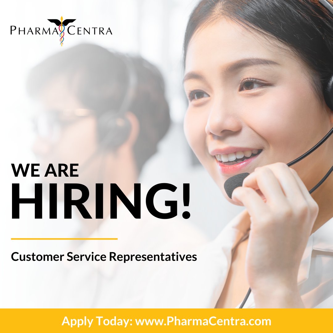 Apply Today: pharmacentra.isolvedhire.com/jobs/245188.ht…

#workfromhome #hiringnow #recruitment #customerservice #remotejob #callcenter #hiring