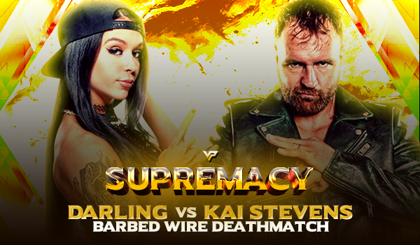 _VICTORYPro's tweet photo. Our penultimate fight of the night is a #BarbedWireDeathmatch that gives literal and new meaning to "blood feud," as long-lost siblings Darling and Kai Stevens fight to the to the death! https://t.co/6jZkmn8M4k