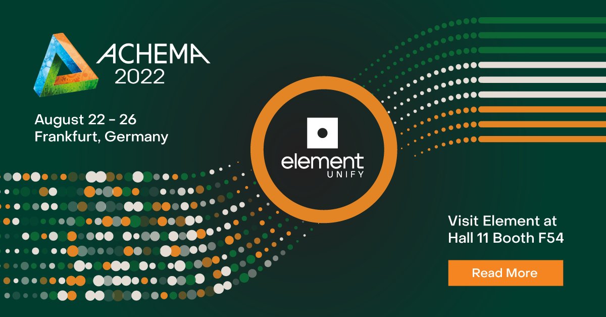 elementanalytic's tweet photo. If you are attending #achema2022, visit Element in the Digital Hub, Hall 11, Booth F54. We will show you how #operationsdata empowers people to improve production processes, maintenance, reliability and safety. Hope to see there!
Read more:
https://t.co/ixV2xgwVyK https://t.co/zZ1MyidRw4