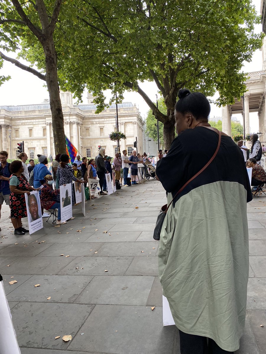 ja_mrtnz's tweet photo. 10 Years Since the #MarikanaMassacre: Still No Justice, Still No Peace
We are outside the High Commission of South Africa to commemorate the ten-year anniversary of the massacre of 34 striking workers by the police at MarikanaPlatinumMine, a British mining company #Lonmin https://t.co/IAMV1BRzO6