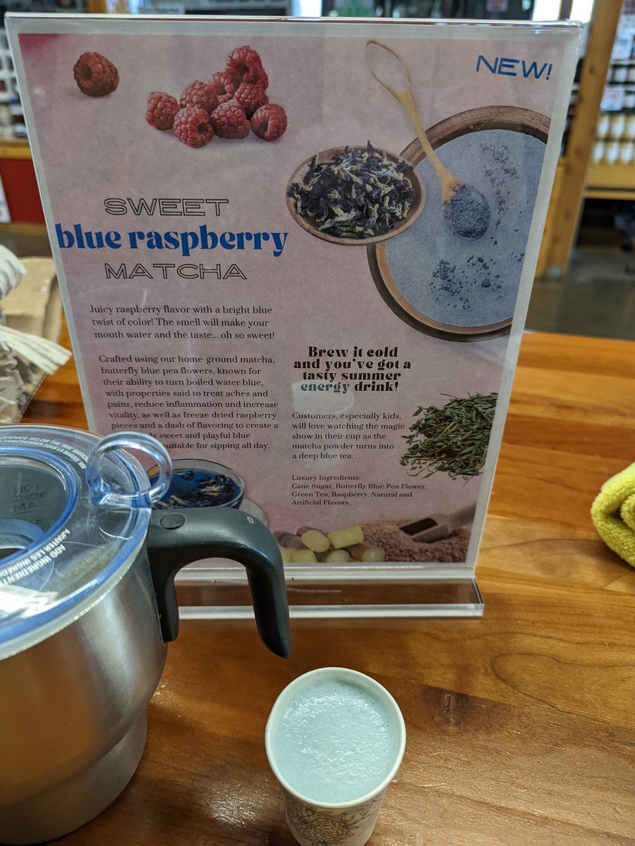 Just in &amp; you're going to luv it. First taste, cold with oat milk was truly delicious &amp; blue. See you soon