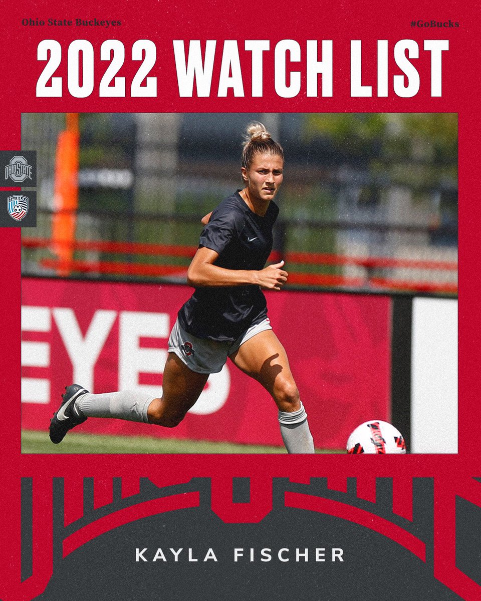 OhioStateWSOC's tweet photo. 2022 @UnitedCoaches Watch List 👏👏 @kaylafisch_ 👀

#GoBucks https://t.co/qi38JTlMsA