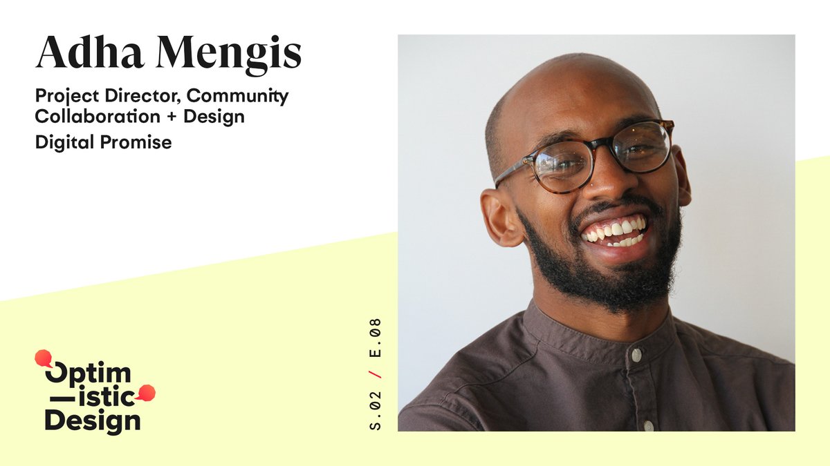 The eighth episode of Optimistic Design Season 2 is now live! 🎉

In this month's episode, Wilma Lam spoke with Adha Mengis, Project Director, Community Collaboration + Design at <a href="/DigitalPromise/">Digital Promise</a>. Tune in now at hubs.ly/Q01k5JZs0.

#SubstantialPresents #designpodcast