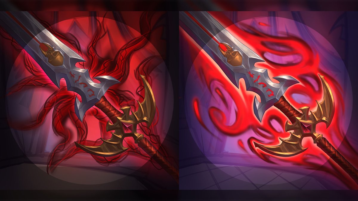 PlayHearthstone's tweet photo. Into ribbons! ⚔️ 

Take a look behind the scenes at the creation of everyone's favorite sentient sword. https://t.co/ELTinZiQTd