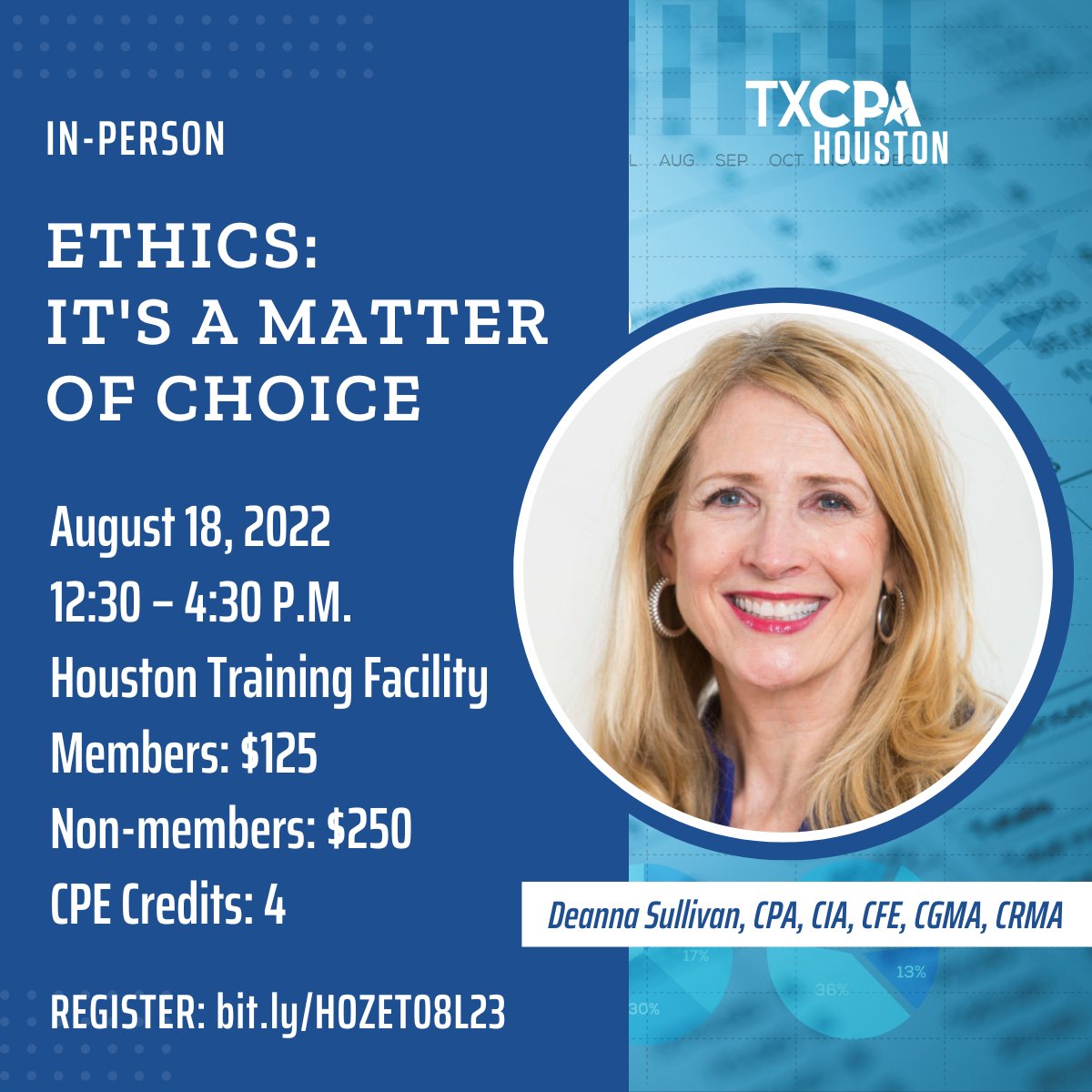 TXCPAHouston's tweet photo. AUGUST birthdays! π£ Earn the required #EthicsCPE credits for your #CPArenewal on AUG. 18, 12:30 p.m! Deanna Sullivan will present her highly-rated Texas State Board-approved Ethics course at the NEW #TXCPAHouston Training Facility! Register today at https://t.co/rBYuZYDcRd. https://t.co/bkR1KFmB1l