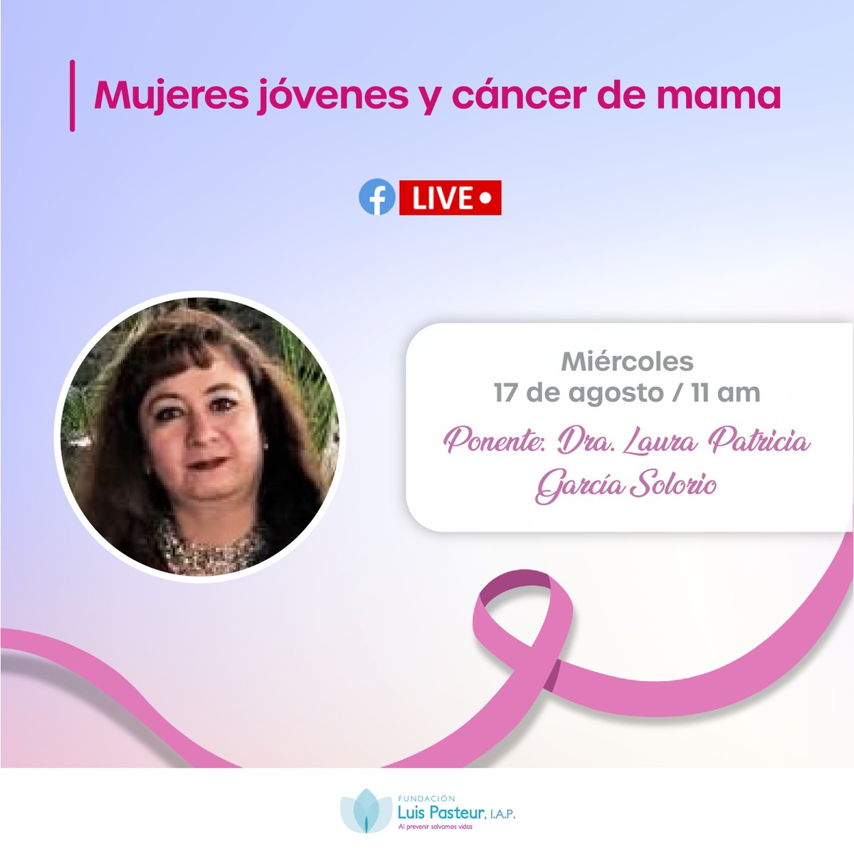 En México el cáncer de mama es el más frecuente en la mujer, el 20% de los casos se diagnostican en mujeres jóvenes de entre 20 y 35 años, lamentablemente las cifras continúan aumentando y en algunos casos pueden ser muy agresivos.

Participa en la charla "Mujeres jóvenes y c...