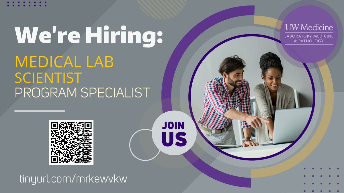 uwlabmedpath's tweet photo. We are seeking a full-time #MedicalLaboratoryScience #ProgramSpecialist to assist with administrative operations for the MLS Program at the UW Medical Center – Montlake in #Seattle.
Apply today! https://t.co/B6520P48hU
@UWMedicine https://t.co/P0IqSlymJh