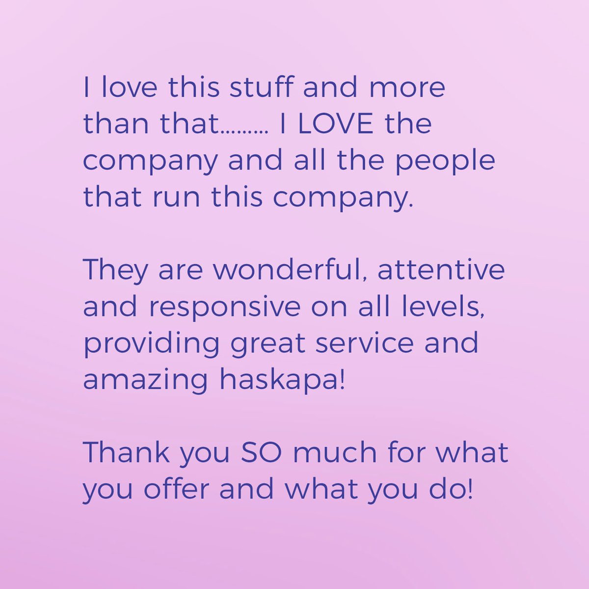 😊💜 we are blushing - and it's not the effect of too much haskap powder. Thank you for this wonderful review, RD.

When you're a small family-run business, not only do you have to go the extra mile, it's a real pleasure to do so!

Read our reviews here: haskapa.com/pages/reviews