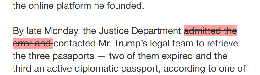 maggiediffs's tweet photo. .@maggiet1m3 Update to: 'Justice Dept. Objects to Releasing Affidavit Used to Search Trump’s Home' https://t.co/xn0bsNYs2t https://t.co/TjZMM9PrNP