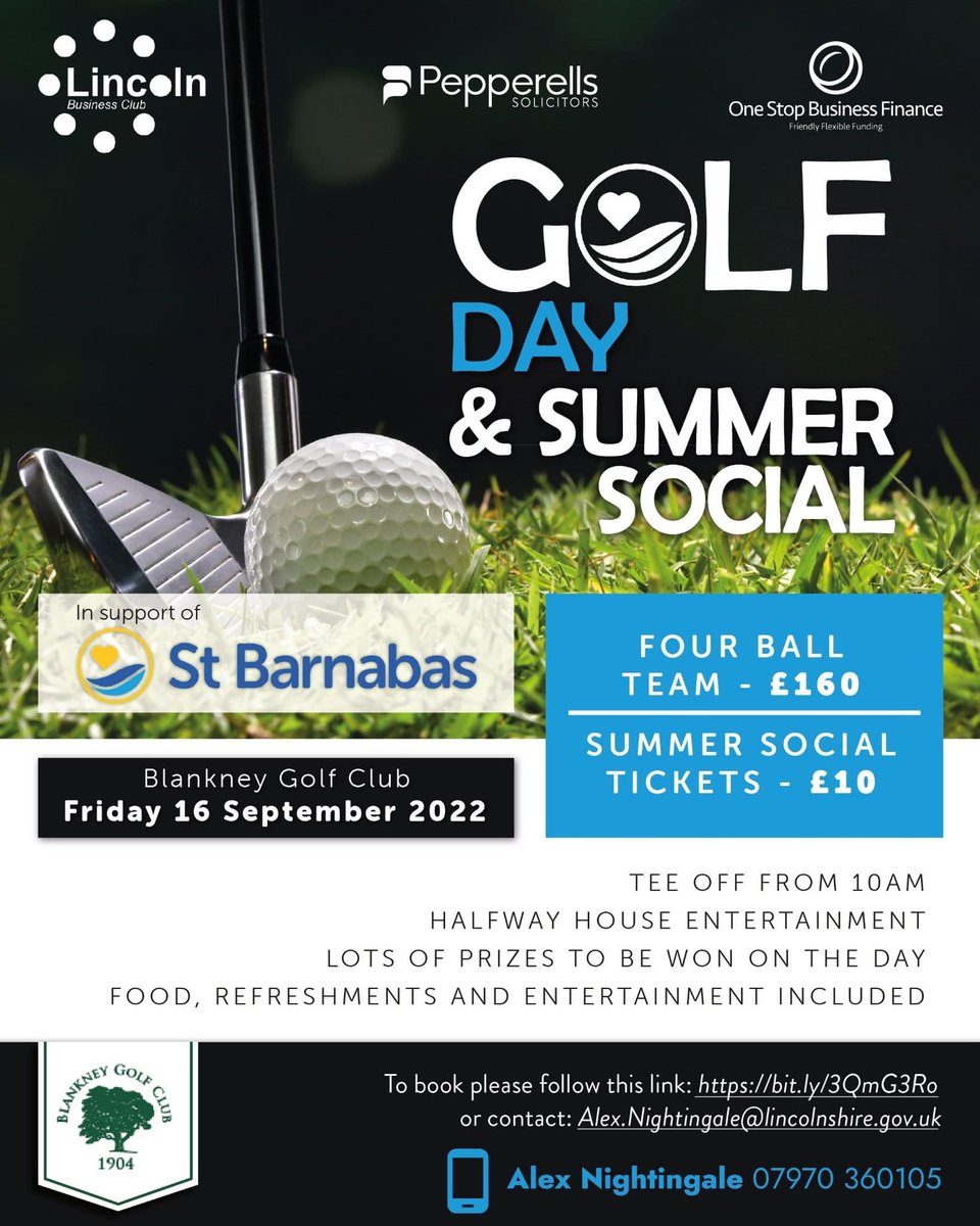 ⛳️ 🏌️‍♀️ 🏌️‍♂️ 🏌️ 

<a href="/Pepperells/">Pepperells Solicitors</a> <a href="/StBarnabasLinc/">St Barnabas Hospice</a> <a href="/BlankneyGC/">Blankney Golf Club</a> <a href="/lincbizclub/">Lincoln Business Club</a> <a href="/OneStopNonstop/">One Stop Business Finance</a> 

bit.ly/3QmG3Ro